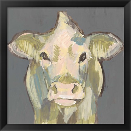 Framed Blush Faced Cow II Print