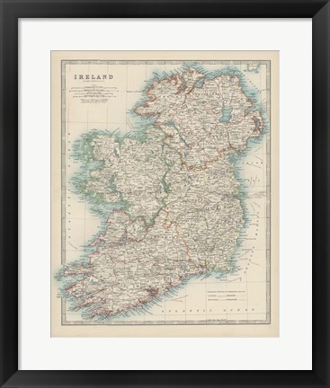 Framed Map of Ireland Print