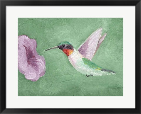 Framed Fresco Hummingbird II Print