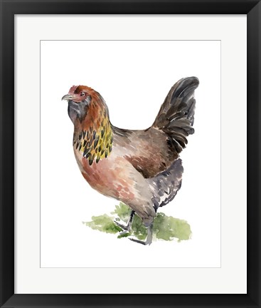 Framed Chicken Dance II Print