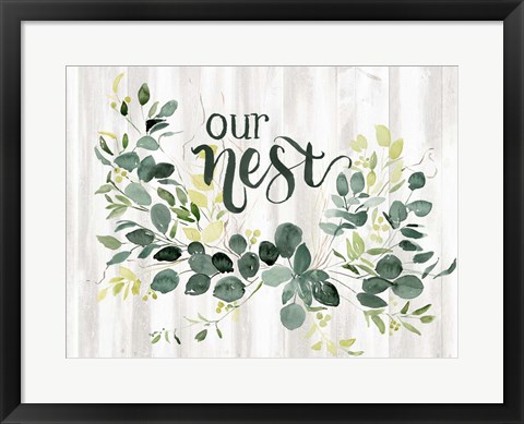 Framed Welcome Wreath IV Print