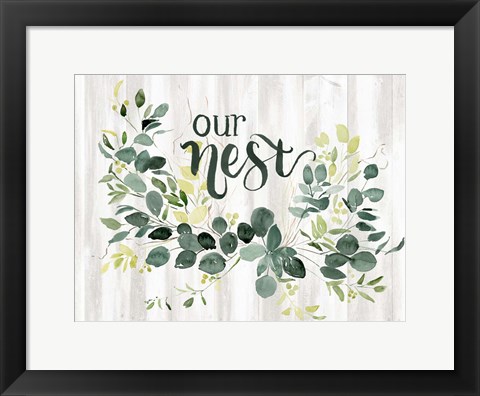 Framed Welcome Wreath IV Print