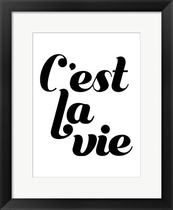 Framed La Vie IV Print