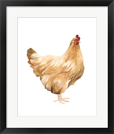 Framed Autumn Chicken I Print