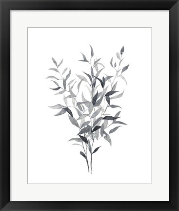 Framed Paynes Grey Botanicals I Print