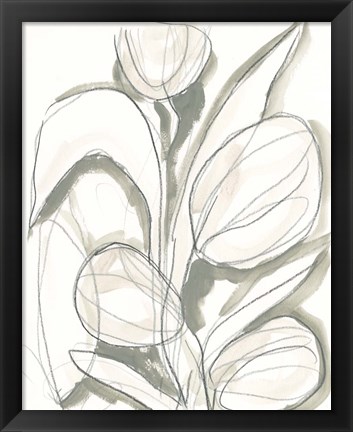 Framed Neutral Tropical II Print