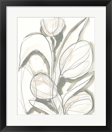 Framed Neutral Tropical II Print