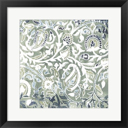 Framed Flower Stone Tile V Print