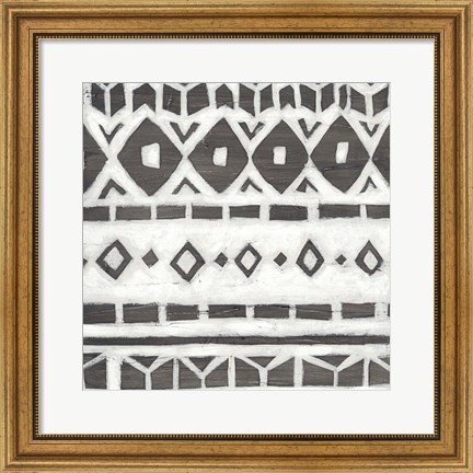 Framed Tribal Textile IV Print