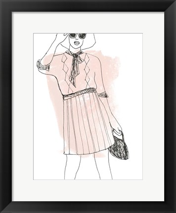 Framed Fashion Sketches I Print