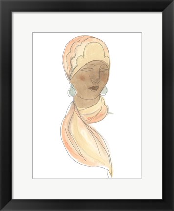 Framed Flapper Fashion Sketches III Print