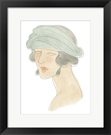 Framed Flapper Fashion Sketches IV Print