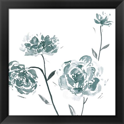 Framed Traces of Flowers III Print