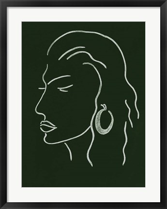 Framed Malachite Portrait III Print