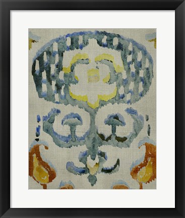 Framed Bohemian Ikat I Print