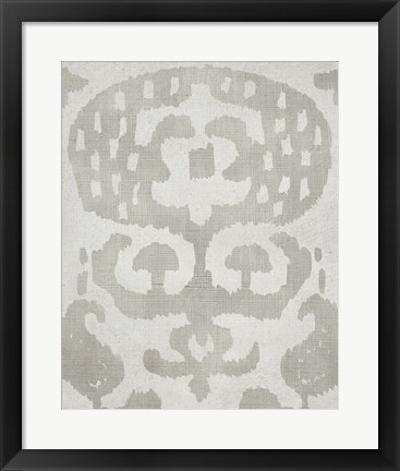 Framed Shadow Ikat I Print