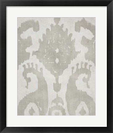 Framed Shadow Ikat V Print