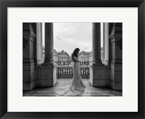 Framed Balcony on a Boulevard, Paris Print