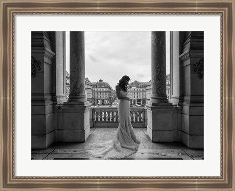 Framed Balcony on a Boulevard, Paris Print