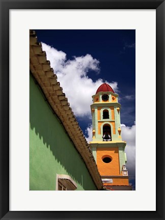 Framed Cuba, Trinidad Iglesia Y Convento De San Francisco Belltower Print