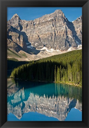 Framed Morning, Moraine Lake, Reflection, Canadian Rockies, Alberta, Canada Print