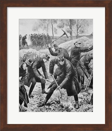 Framed Ww1(1914-1918) Occupation Of Belgium By German Troops (August 1914) Print