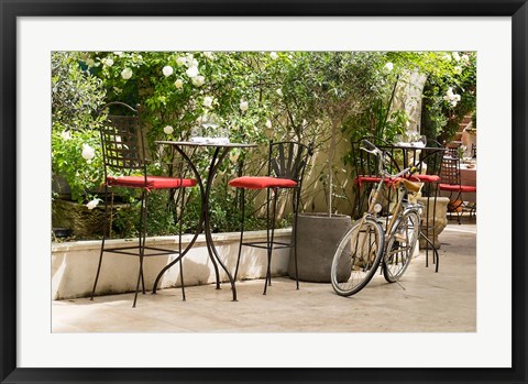 Framed Southern France, St Remy Sidewalk Cafes Print