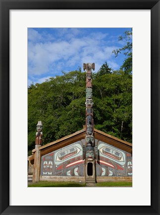 Framed Alaska, Ketchikan, Totem Bight State Historical Park Print