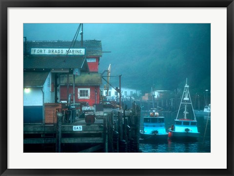 Framed Fort Bragg Fishing Boats Print