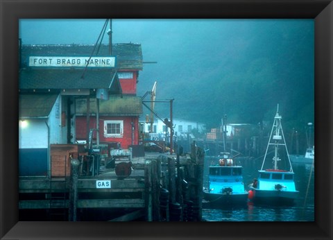 Framed Fort Bragg Fishing Boats Print