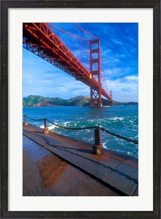 Framed Beneath The Golden Gate Bridge Print