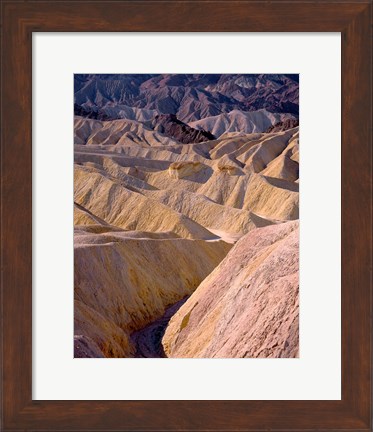 Framed California, Death Valley NP, At Zabriskie Point Print