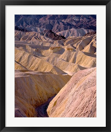 Framed California, Death Valley NP, At Zabriskie Point Print