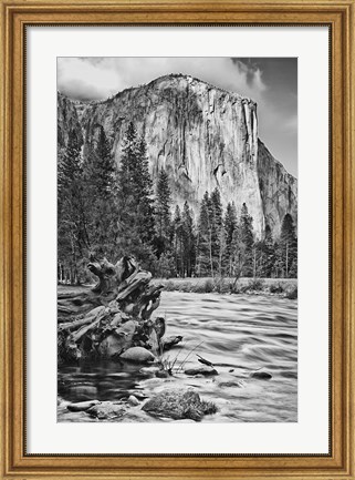 Framed California, Yosemite, El Capitan (BW) Print