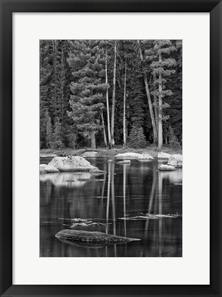 Framed California, Sierra Lake (BW) Print