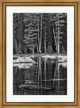 Framed California, Sierra Lake (BW) Print