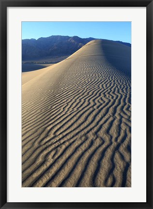 Framed Mesquite Dunes, Death Valley Np, California Print