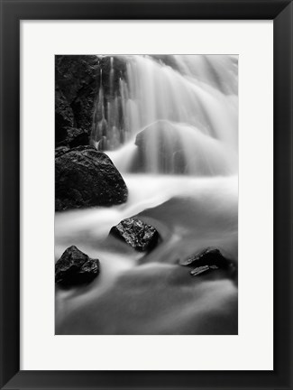 Framed Cascade In Lundy Canyon Print