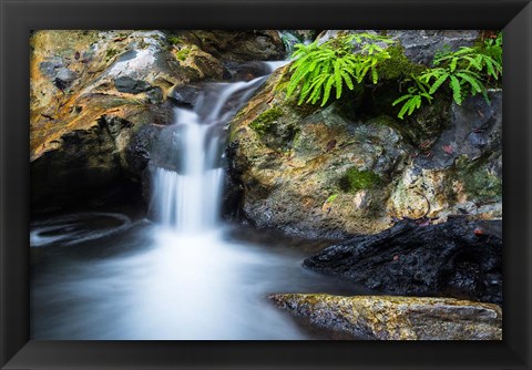 Framed Cascade On Limekiln Creek Print