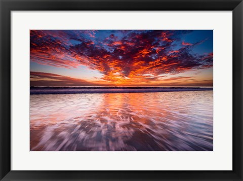 Framed Warm Glow Over The Channel Islands Print