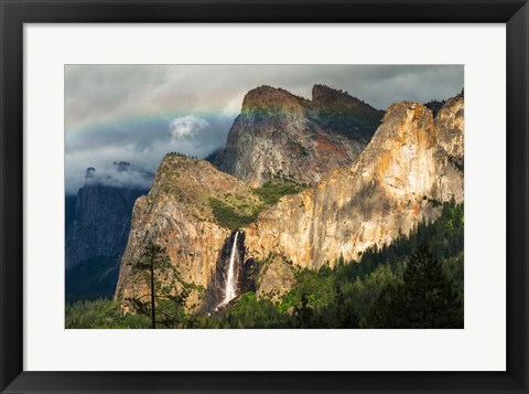 Framed Last Light On Bridalveil Fall, California Print