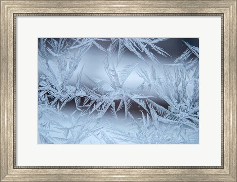 Framed Frost On A Window Print