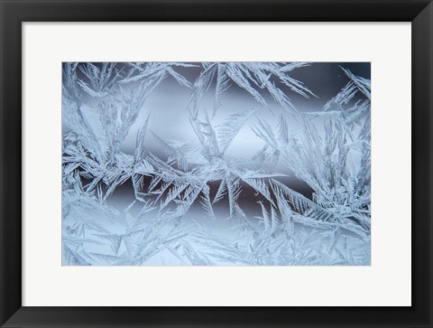 Framed Frost On A Window Print