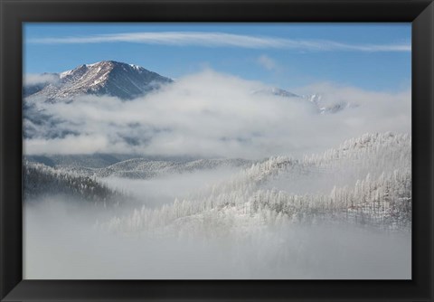 Framed Colorado Clouds Below Pikes Peak Print