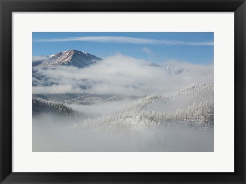 Framed Colorado Clouds Below Pikes Peak Print