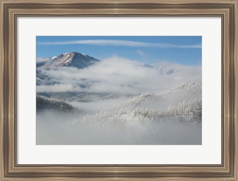 Framed Colorado Clouds Below Pikes Peak Print