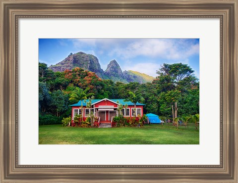 Framed Anahola Baptist Church, Kauai, Hawaii Print