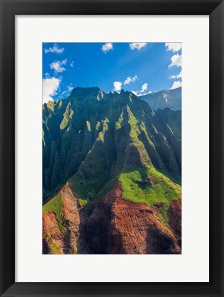 Framed Coastline Or Kauai, Hawaii Print