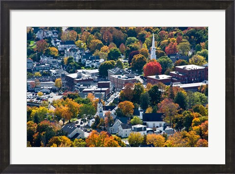 Framed Autumn In Camden Harbor, Maine Print