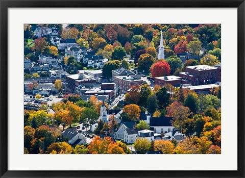 Framed Autumn In Camden Harbor, Maine Print